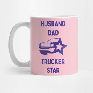 Husband Dad Trucker Star Mug